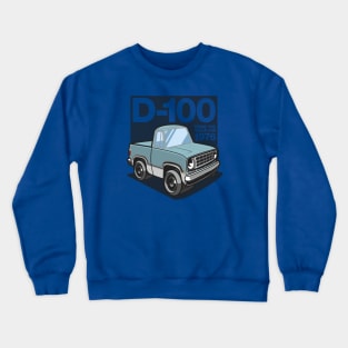 D100 - 1976 White Base (Light Blue) Crewneck Sweatshirt